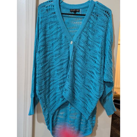Dolce Cabo Aqua Knit Jacket – Size Small – Oversized Fit – Brand New - Picture 1 of 6